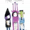 Halloween Monsters Greeting card