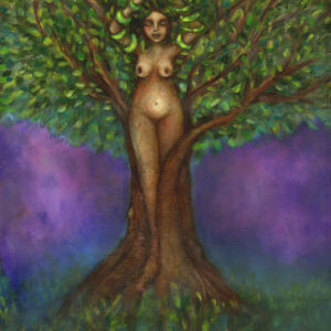 Daphne Greek Goddess of Transformation Art Print. Reproduction on Canvas