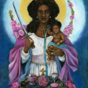 Erzulie Freda Goddess of Beauty Art Print. Reproduction on Canvas