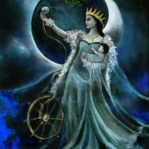 Frigg Norse Mother Goddess Art Print. Reproduction on Canvas