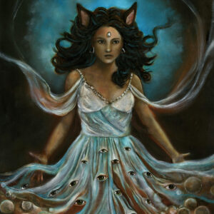 Lyssa Greek Goddess of Rage Art Print. Reproduction on Canvas