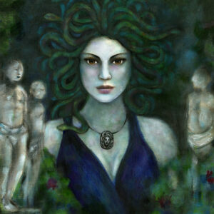 Medusa Greek Goddess Art Print. Reproduction on Canvas