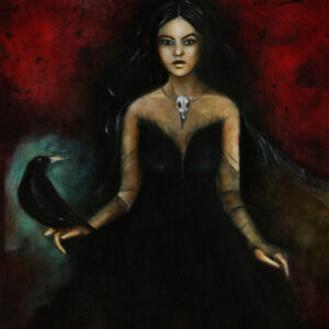 The Morrigan Irish Goddess of Fate Art Print. Reproduction on Canvas