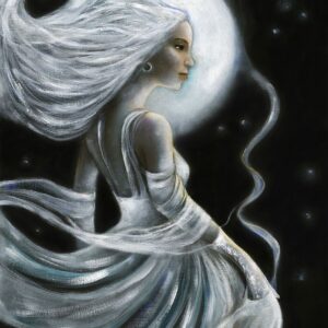 Nyx Greek Goddess of the Night Art Print. Reproduction on Canvas
